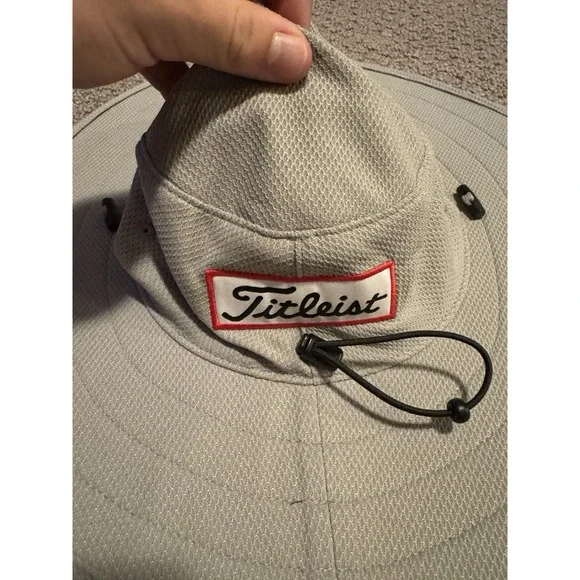 Titleist‎ Pro V1 FootJoy Golf Aussie Tour Light Gray Sun Bucket Hat One Size - Picture 3 of 5